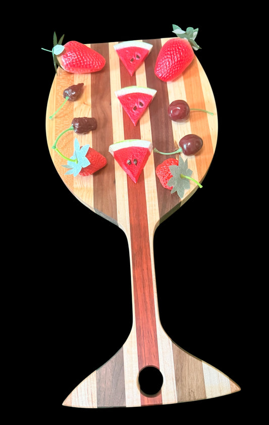 Wine-glass Shaped Charcuterie Board